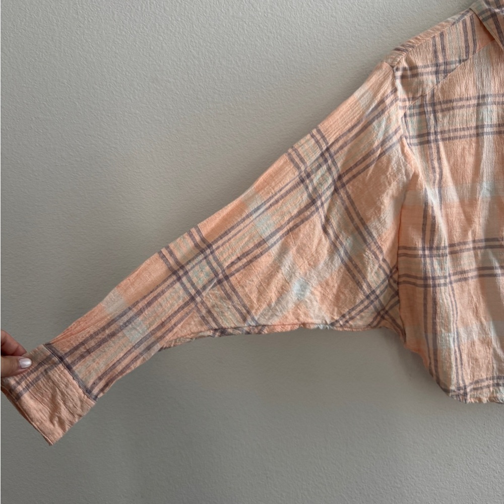Free People Women's Paradise Garden Cropped Cutie Button Up Shirt - Picture 3 of 8